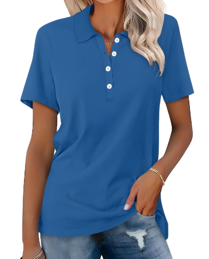 Sustainable Ladies Polo Shirt – Nova-Blue-S-The Livary