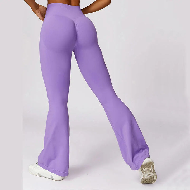 Seamless Flared Yoga Legging - Elara-Black-S-The Livary