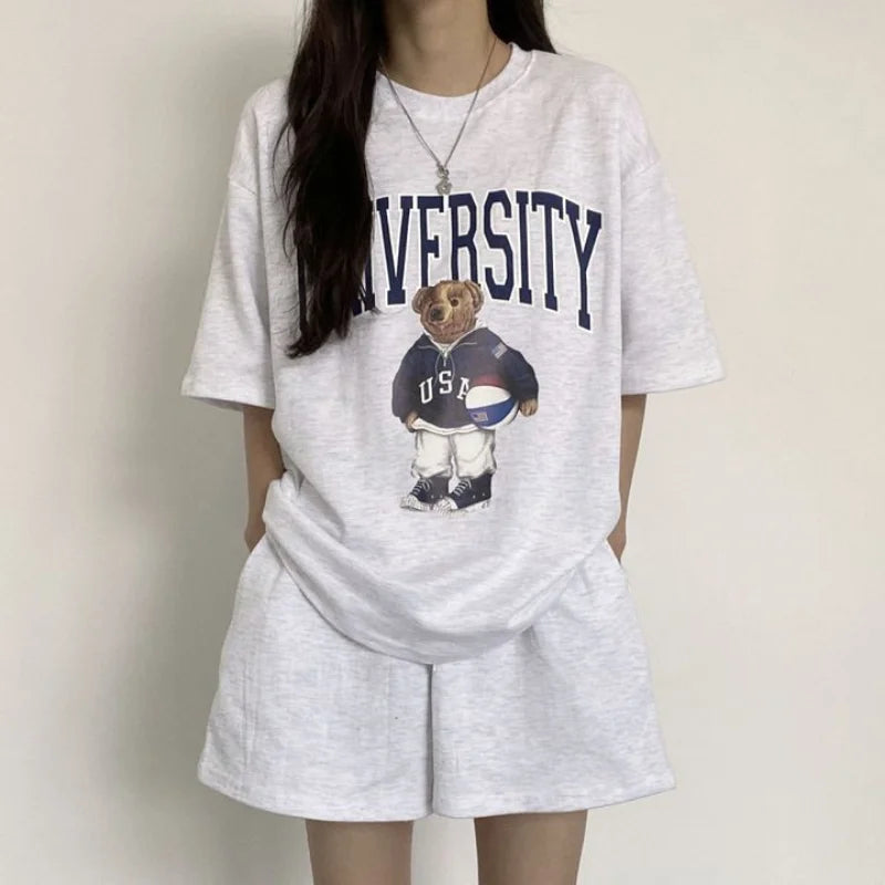 Summer Short Set for Women – Leni-Light grey-S-The Livary