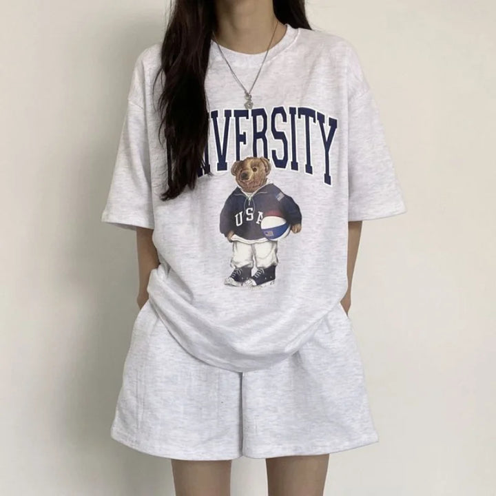 Summer Short Set for Women – Leni-Light grey-S-The Livary