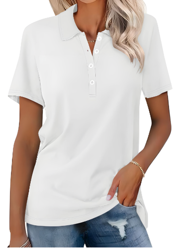 Sustainable Ladies Polo Shirt – Nova-White-S-The Livary