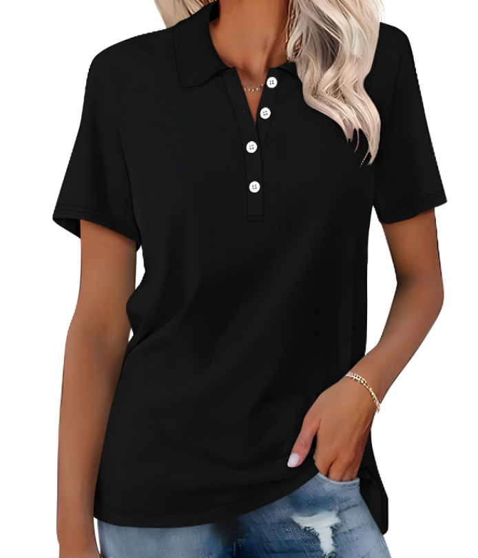 Sustainable Ladies Polo Shirt – Nova-Black-S-The Livary