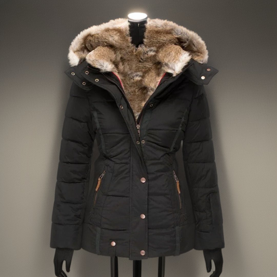 Comfortable Warm Women's Winter Coat - Elodie-Black-S-The Livary