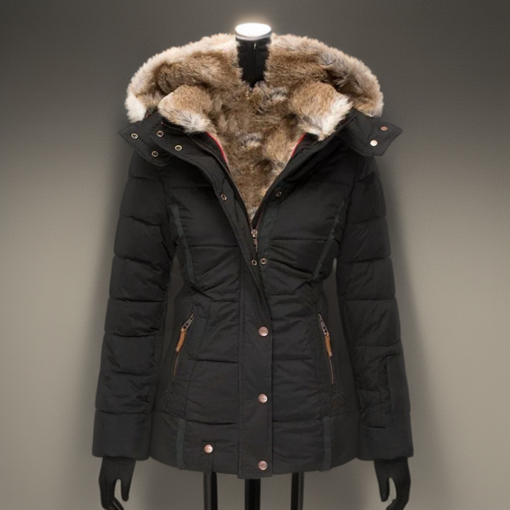 Comfortable Warm Women's Winter Coat - Elodie-Black-S-The Livary