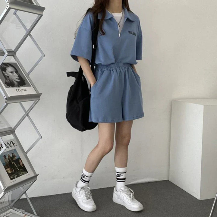 Summer two-piece for women - Yuna-Blue-S-The Livary