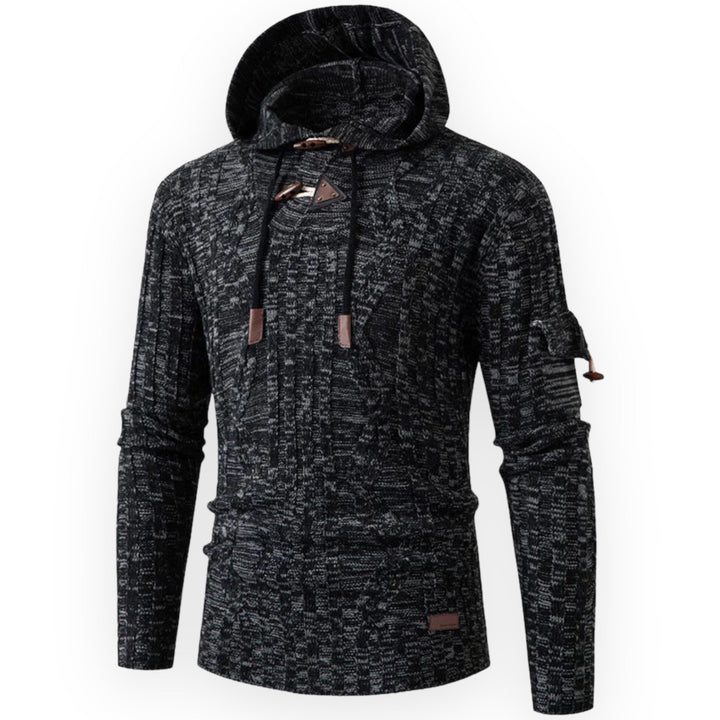 Stylish Warm Fleece Hoodie for Men - AlpineTrail-Dark grey-S-The Livary