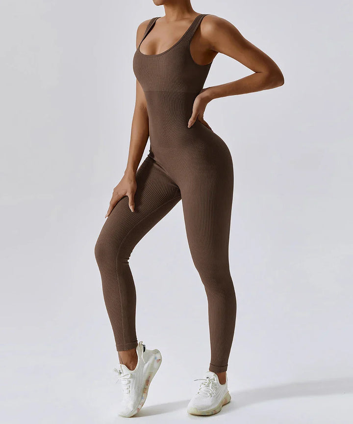 All-Season Women's Fitness Jumpsuit - Nova-Grey-S-The Livary