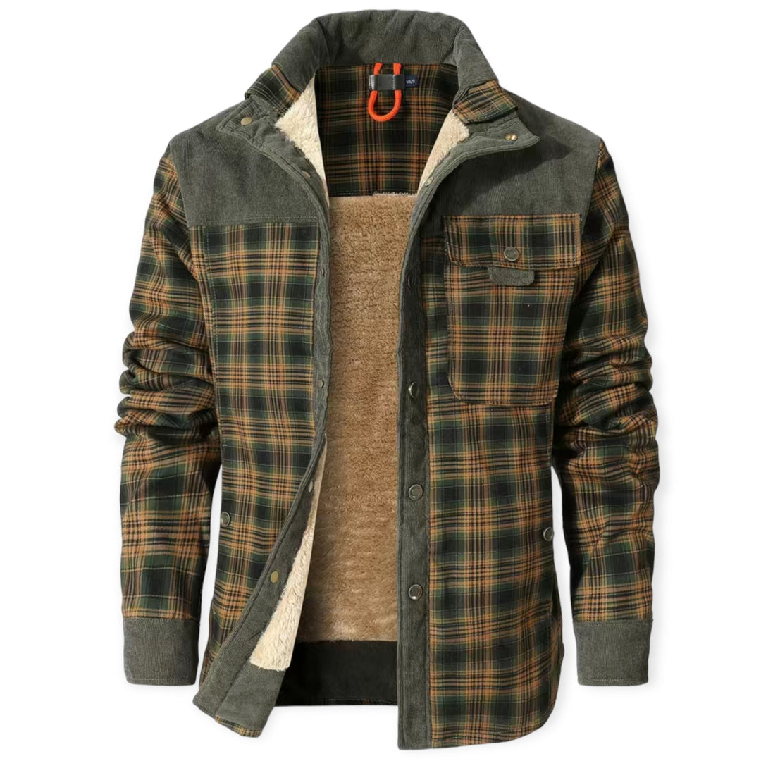 Stylish and Warm Vest for Men - FrostVogue-Olive-S-The Livary