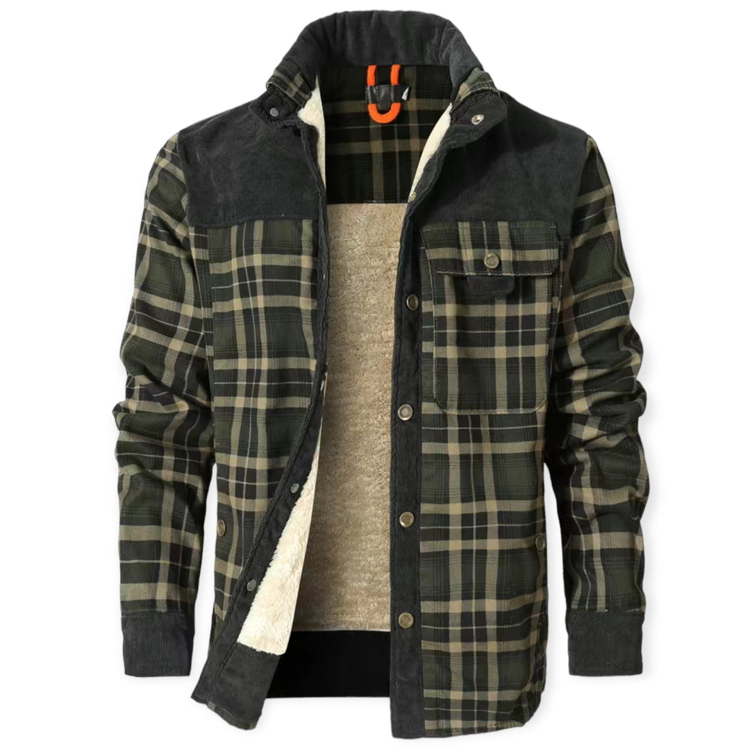 Stylish and Warm Vest for Men - FrostVogue-Dark olive green-S-The Livary
