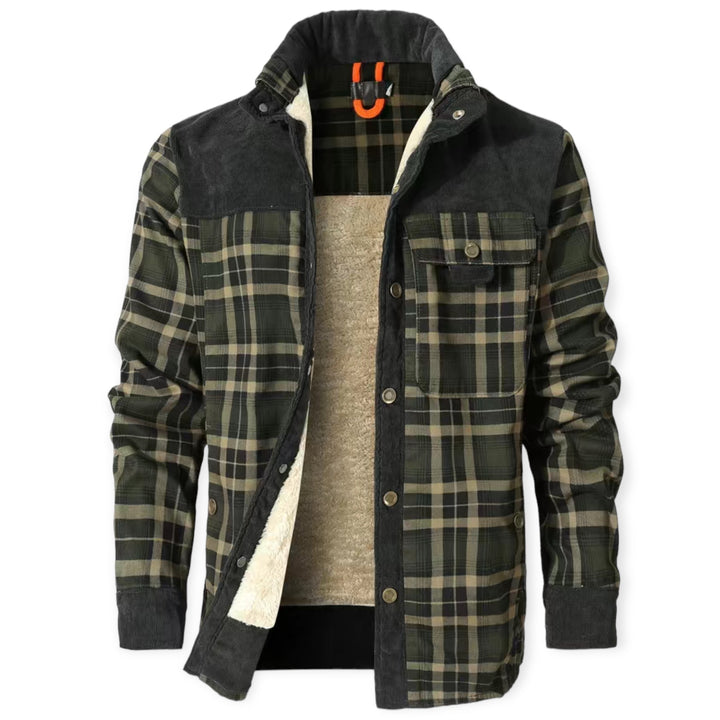 Stylish and Warm Vest for Men - FrostVogue-Dark olive green-S-The Livary