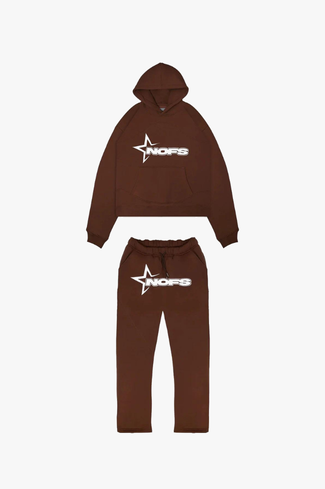 Unisex Tracksuit with Hoodie - Nova-Brown-S-The Livary