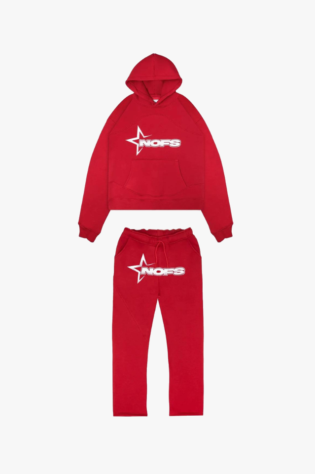 Unisex Tracksuit with Hoodie - Nova-Red-S-The Livary