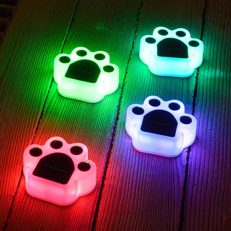 Wireless Solar Footprint Garden Lighting - PawsGlow-Multicoloured-The Livary