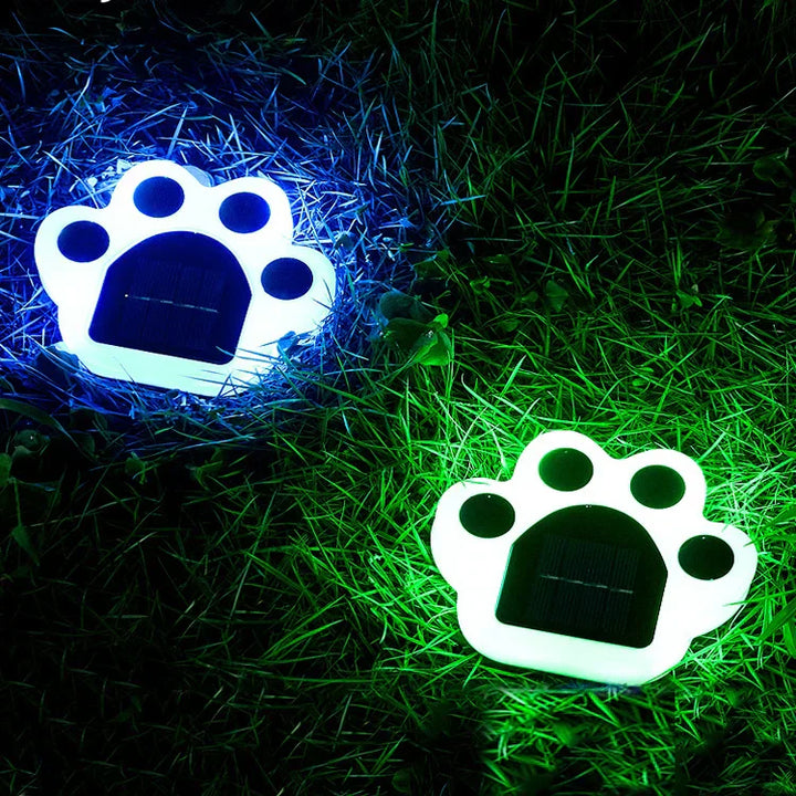 Wireless Solar Footprint Garden Lighting - PawsGlow-Warm wit-The Livary
