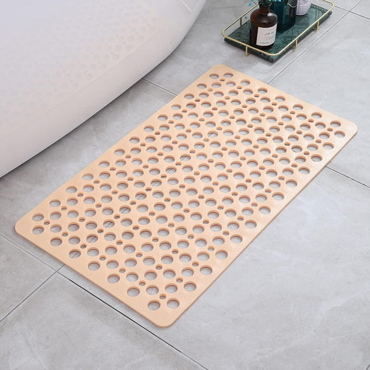 Anti-slip & Antibacterial Shower Mat – GripGuard-Beige-S (35x67CM)-The Livary