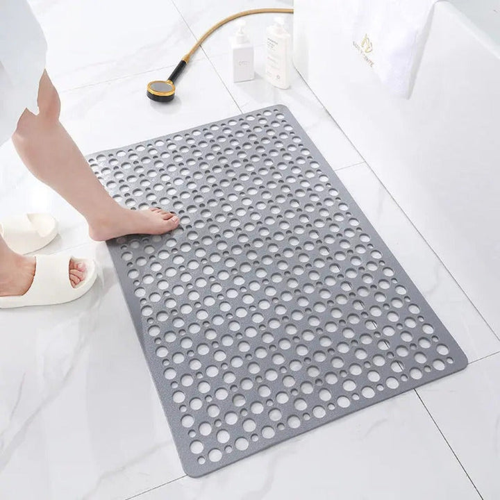 Anti-slip & Antibacterial Shower Mat – GripGuard-Grey-S (35x67CM)-The Livary