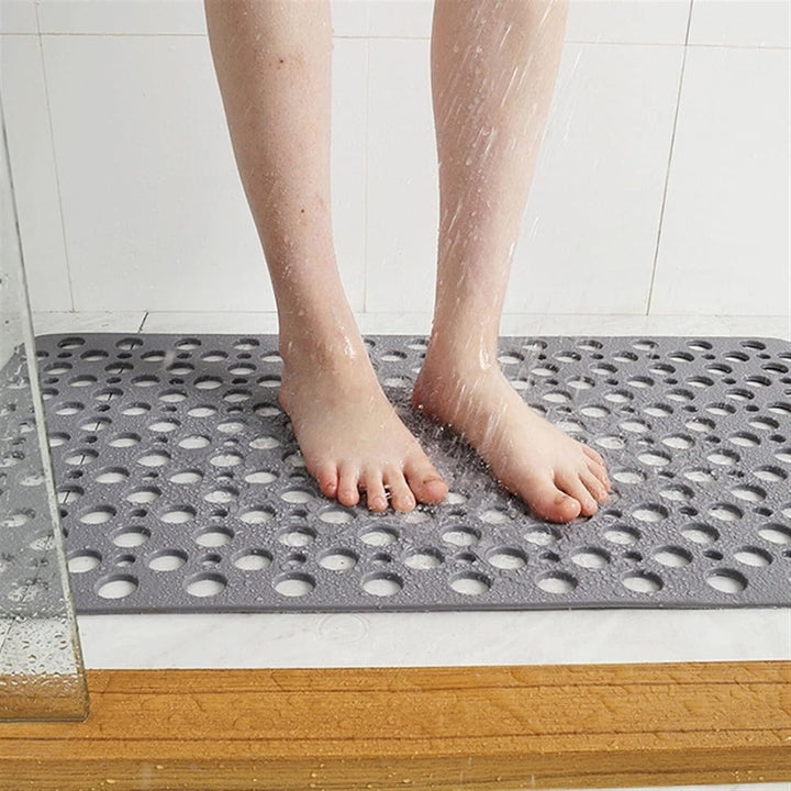 Anti-slip & Antibacterial Shower Mat – GripGuard-Grey-S (35x67CM)-The Livary