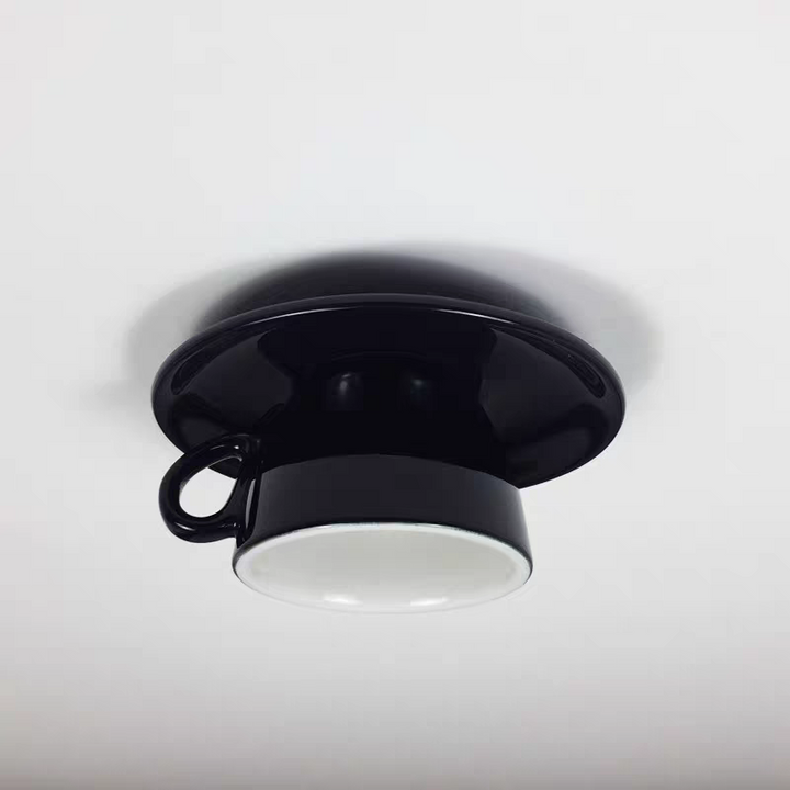 Coloured Ceramic Chandelier in Morandi Style - Viora-Black-The Livary