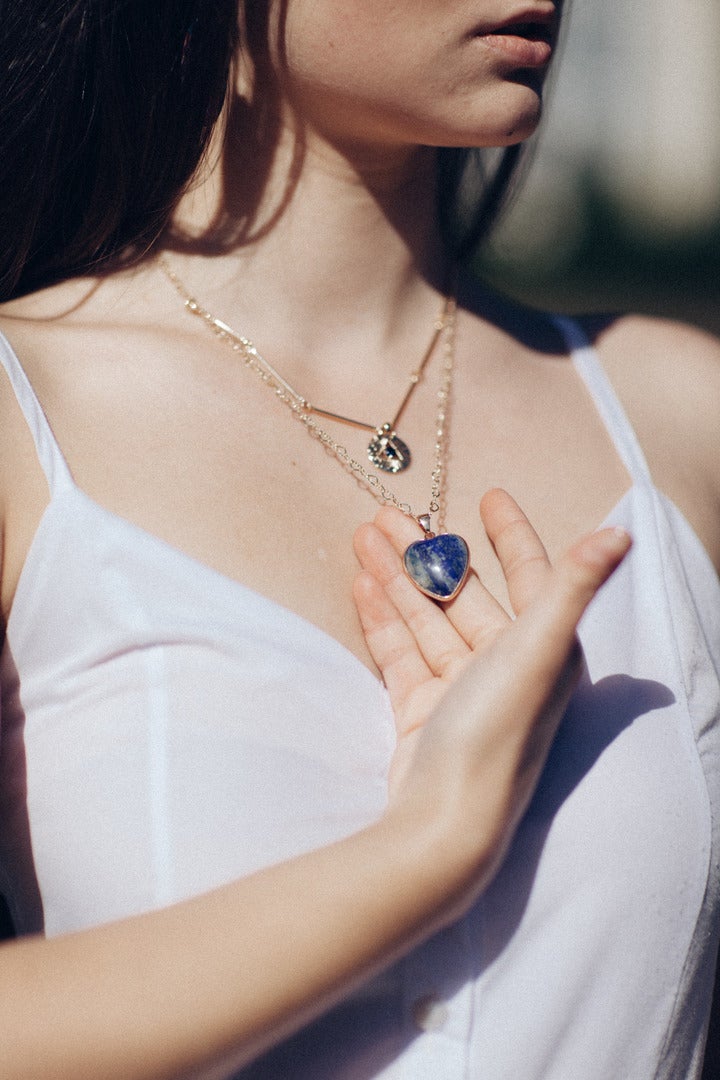 Protective Lapis Necklace - Althea-The Livary