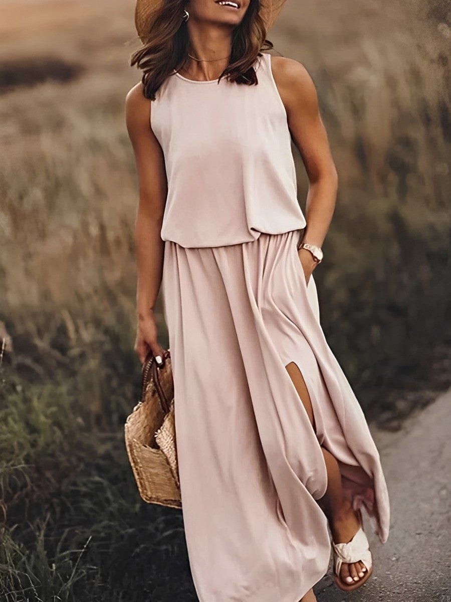 Colourful Stylish Summer Dress - Sophie Richter-Beige-S-50% DISCOUNT!-The Livary