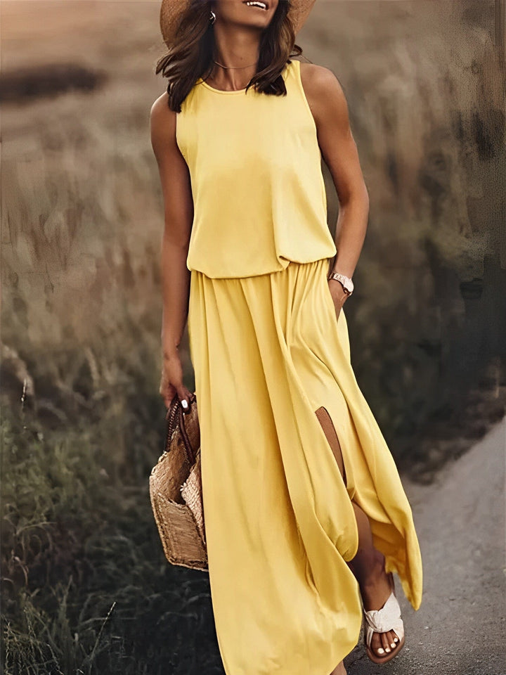 Colourful Stylish Summer Dress - Sophie Richter-Yellow-S-50% DISCOUNT!-The Livary