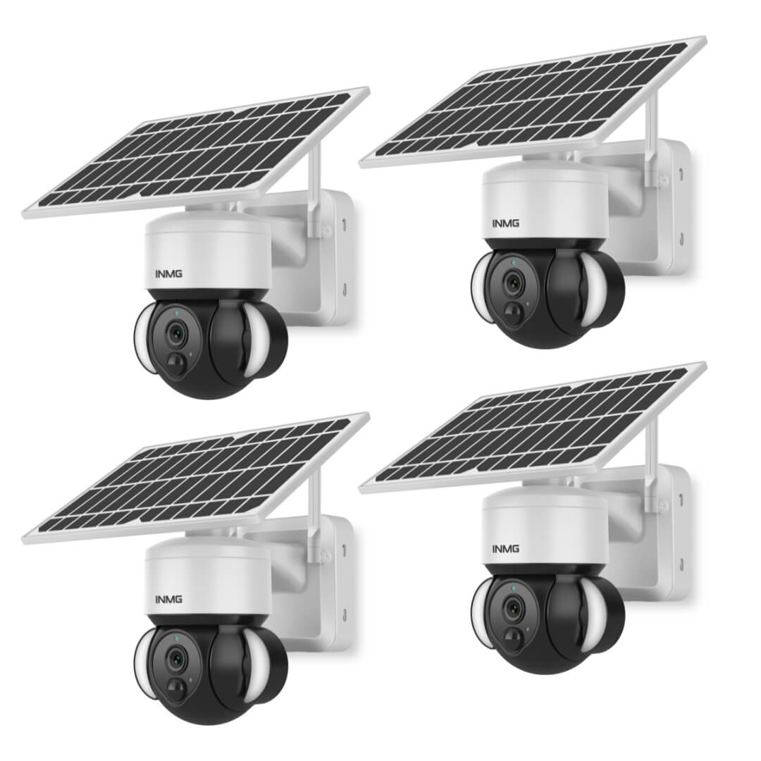 Wireless Solar Camera with Rotating Dome – SolarGuard 360-4 Pack-The Livary