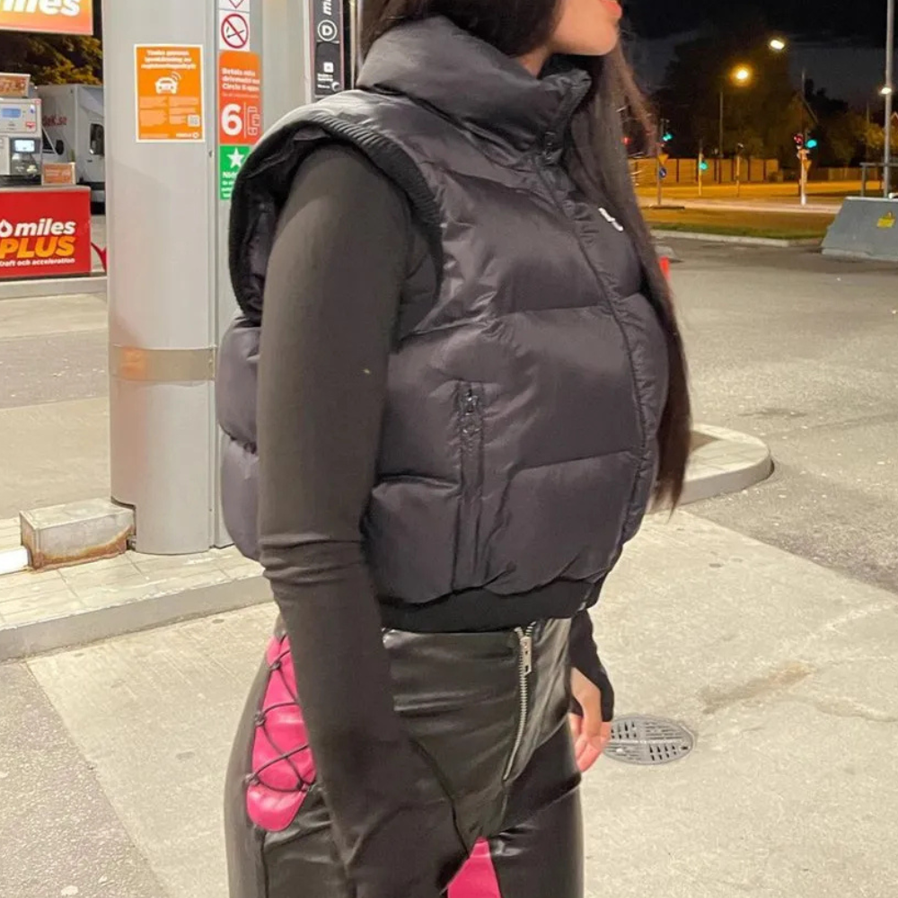 Black Quilted Ladies Bodywarmer for Comfort and Warmth - Naia-XS-The Livary
