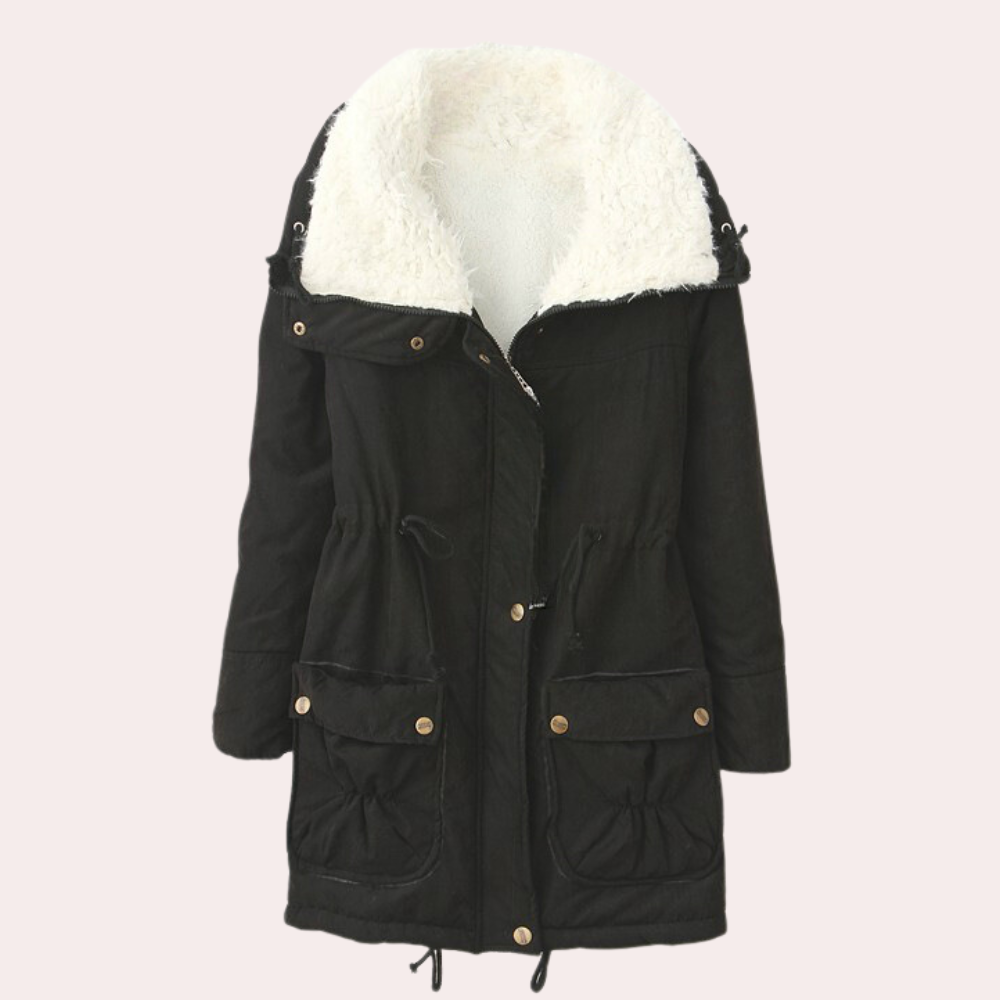 Comfortable Warm Women's Coat - Noelle-Black-XS-The Livary