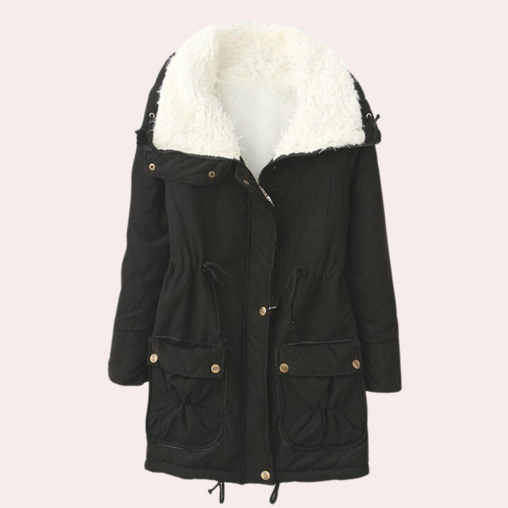 Comfortable Warm Women's Coat - Noelle-Black-XS-The Livary