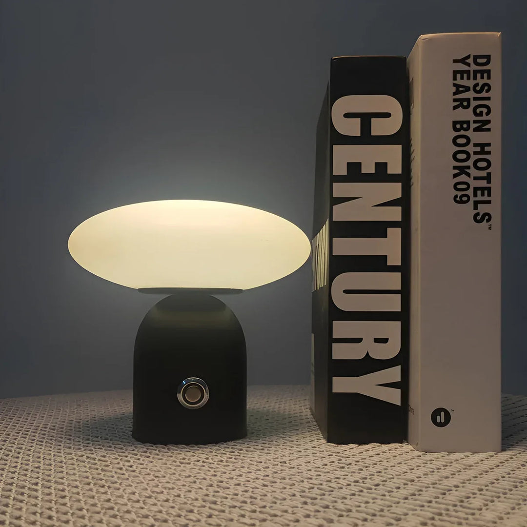 Scandinavian Luxury Mushroom Lamp with Smart Touch - NordicGlow-Black-The Livary