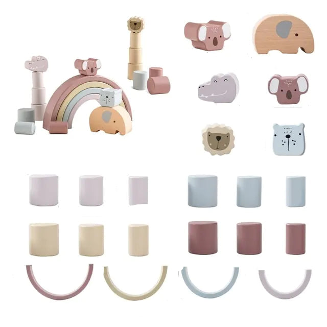 Montessori Wooden Playset – Buildoro-The Livary