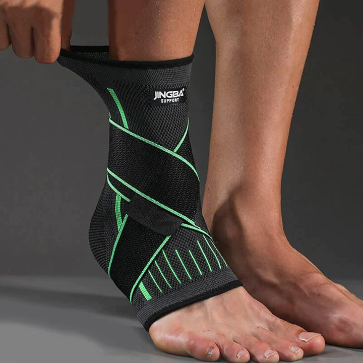 Supportive Compression Ankle Brace - FlexiFit-Green-M (1-4)-The Livary