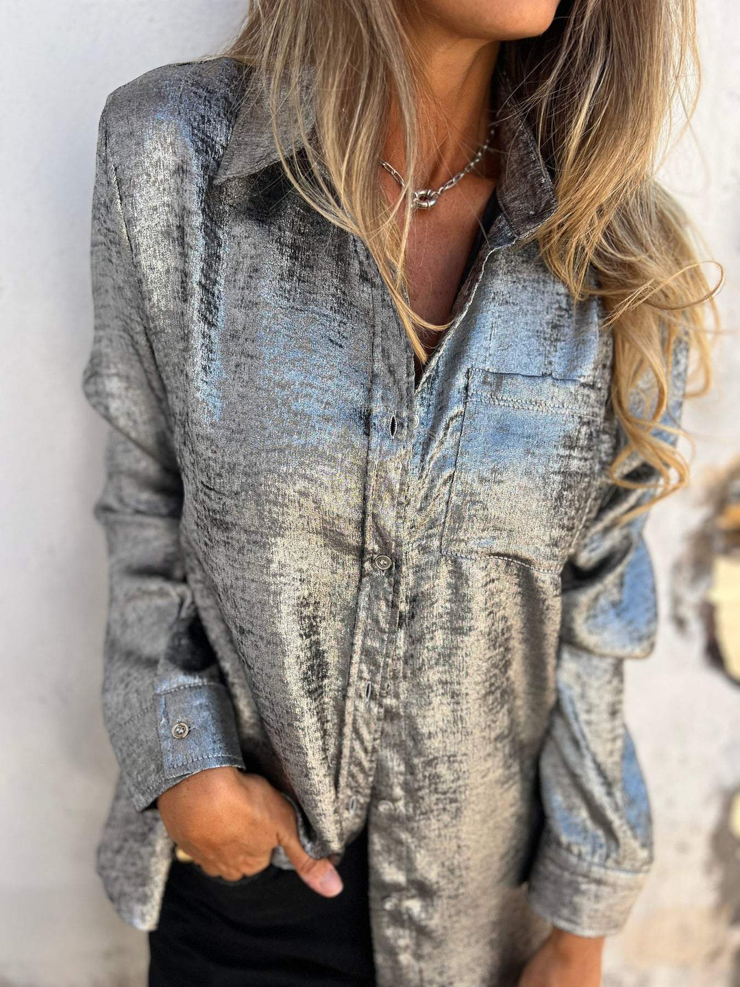 Trendy Ladies Blouse - Evelyn-Light blue-S-The Livary