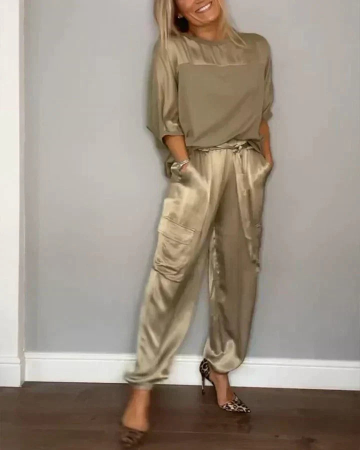 Stylish & Airy Women's Satin Jumpsuit for Special Occasions – Yasmina-Gold-S-The Livary