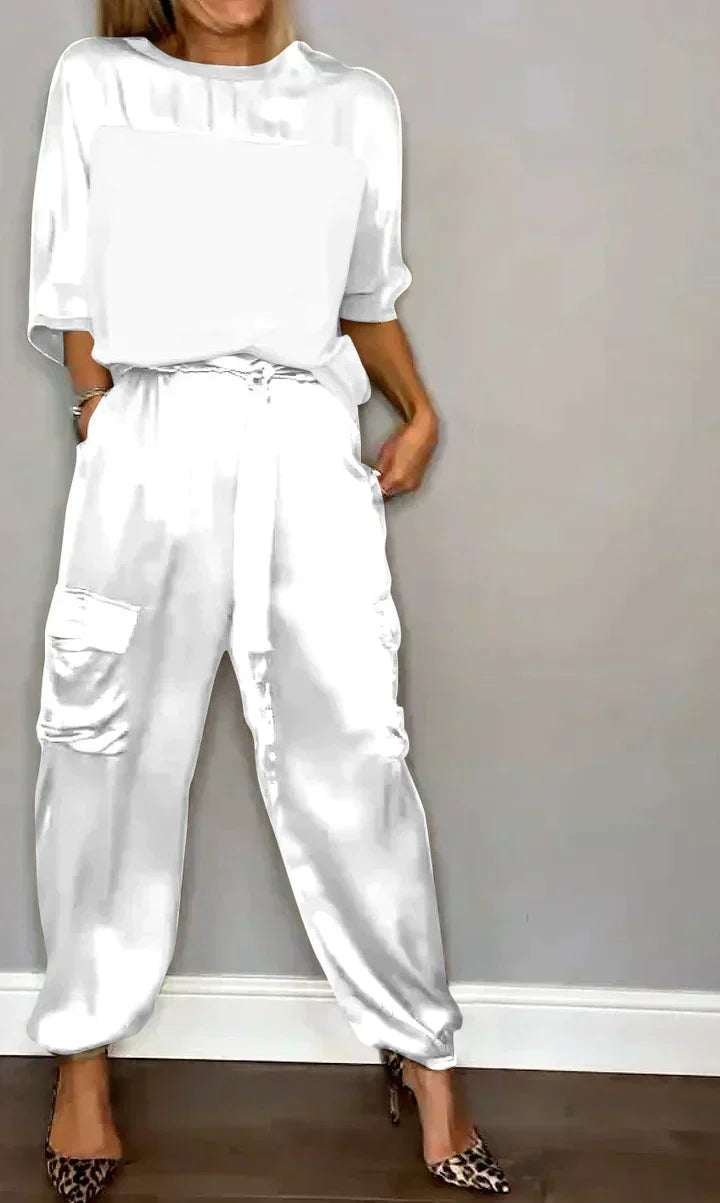 Stylish & Airy Women's Satin Jumpsuit for Special Occasions – Yasmina-White-S-The Livary
