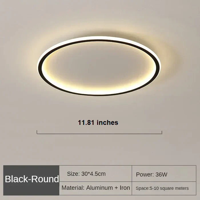 Scandinavian Round Ceiling Lamp - AuroraSphere