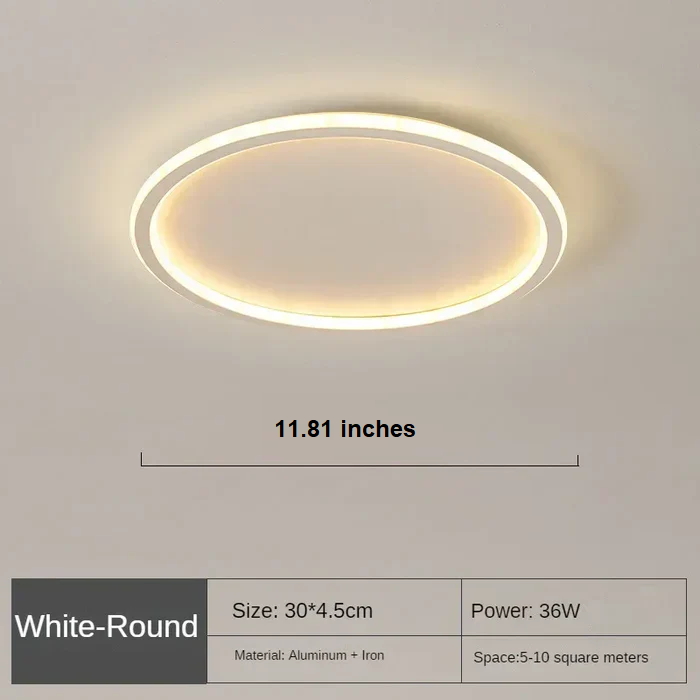 Scandinavian Round Ceiling Lamp - AuroraSphere