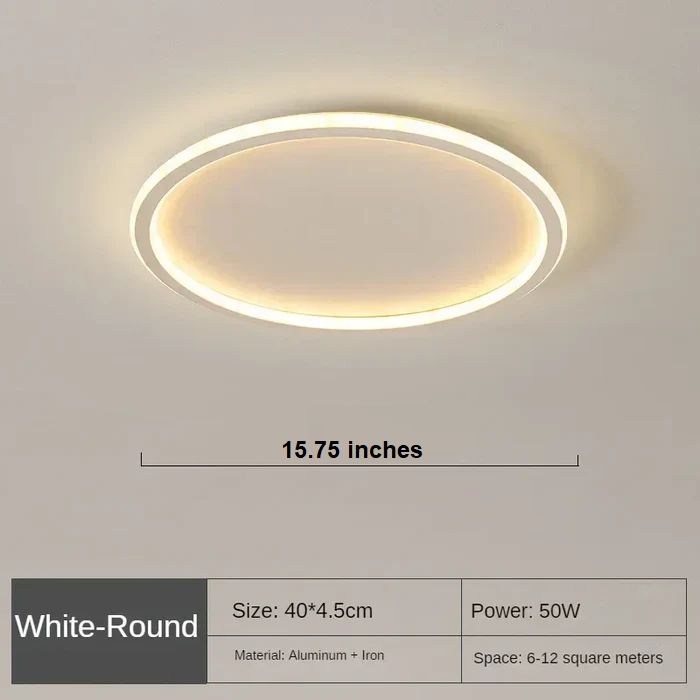 Scandinavian Round Ceiling Lamp - AuroraSphere