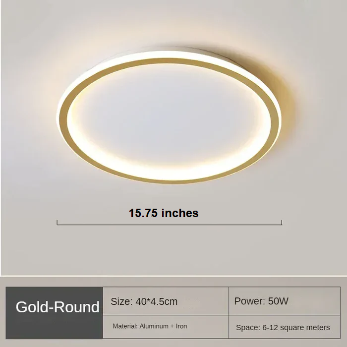 Scandinavian Round Ceiling Lamp - AuroraSphere
