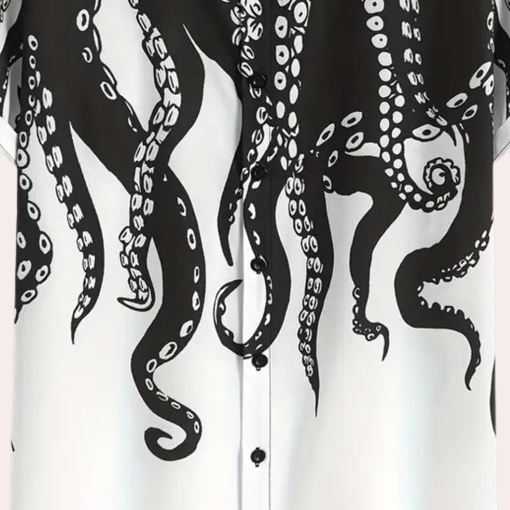 Casual Printed Shirt for Men - Luca-S-The Livary