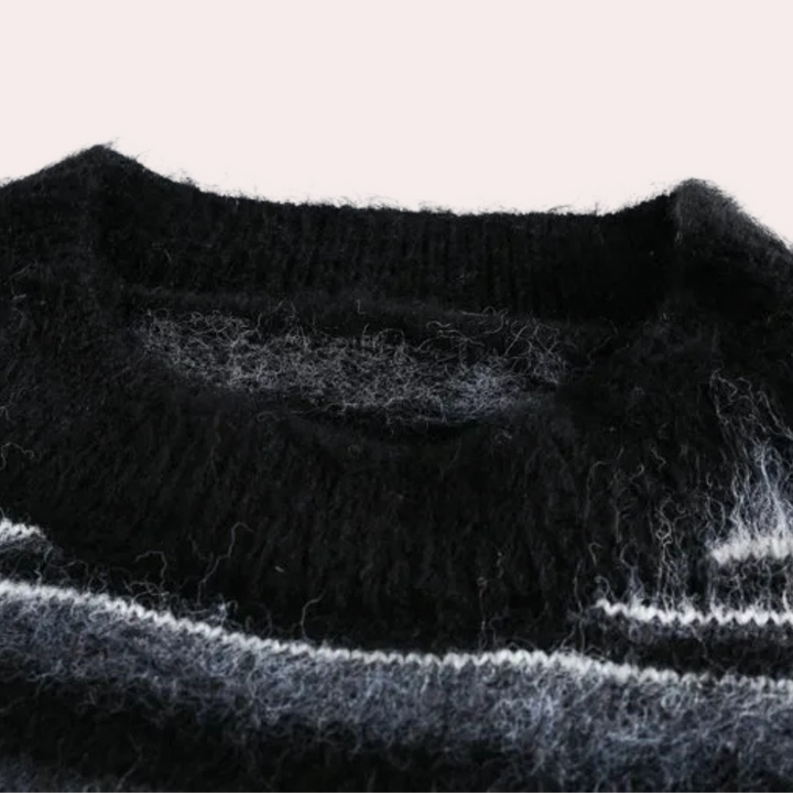 Striped Men's Sweater with Comfortable Fit - Dorian-S-The Livary