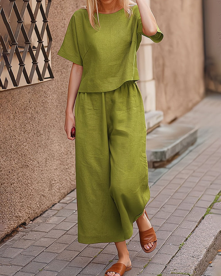 Two-Piece Ladies Lounge Set – Elise-Green-S-The Livary