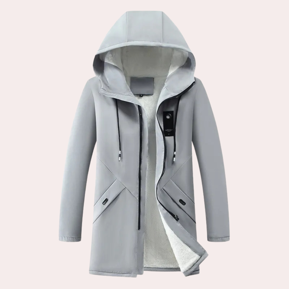 Warm Winter Jacket for Men - Victor-Grey-S-The Livary