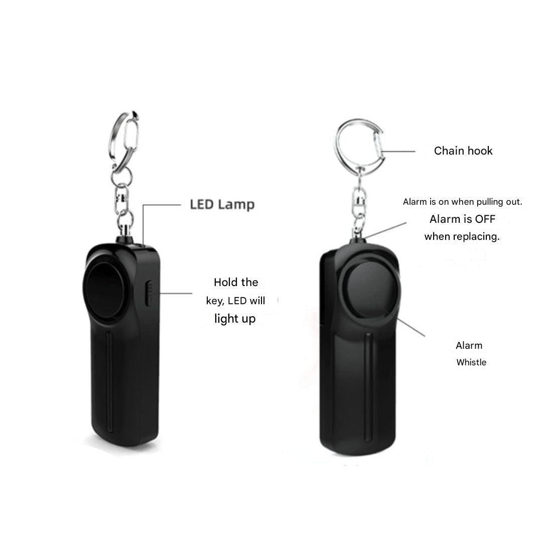 Emergency Alarm Keychain – SafePing-Black-The Livary