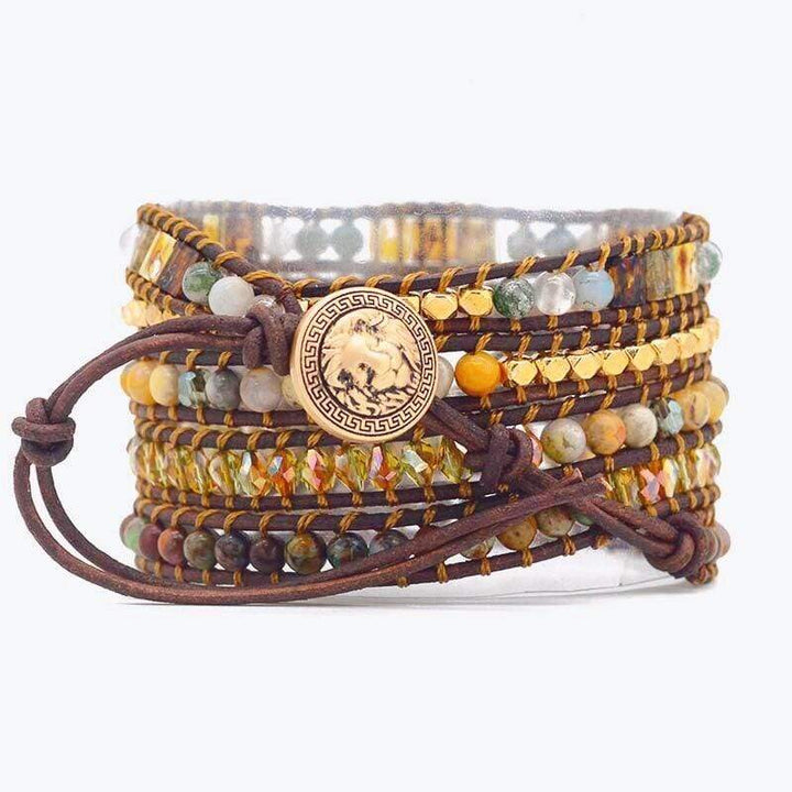 Agate Moonlight Wrap Bracelet - Lunara-The Livary