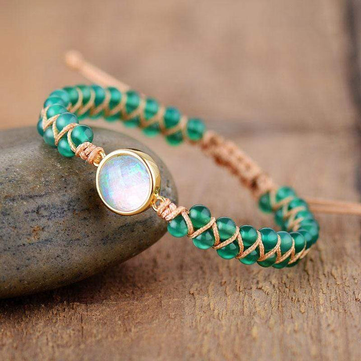 Amethyst-Opal Yoga Bracelet - Aurielle-Green-The Livary