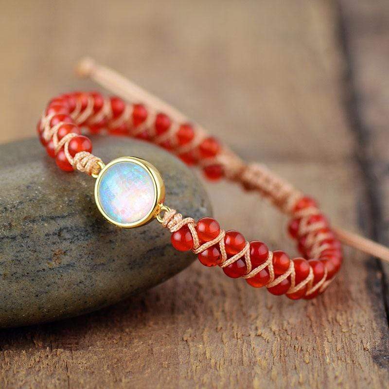 Amethyst-Opal Yoga Bracelet - Aurielle-Orange-The Livary