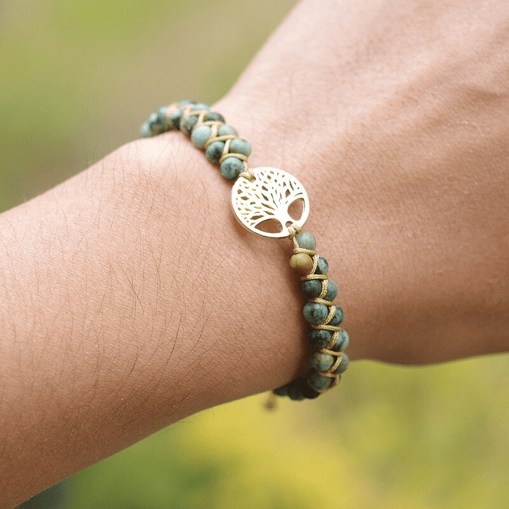 Tree of Life Bracelet with African Jasper - Auralyn-The Livary