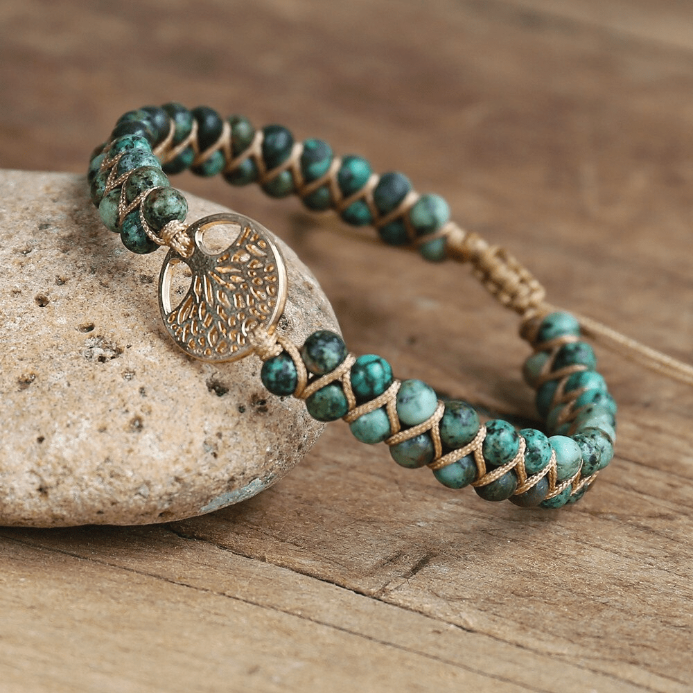 Tree of Life Bracelet with African Jasper - Auralyn-The Livary