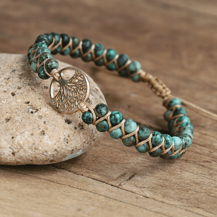 Tree of Life Bracelet with African Jasper - Auralyn-The Livary